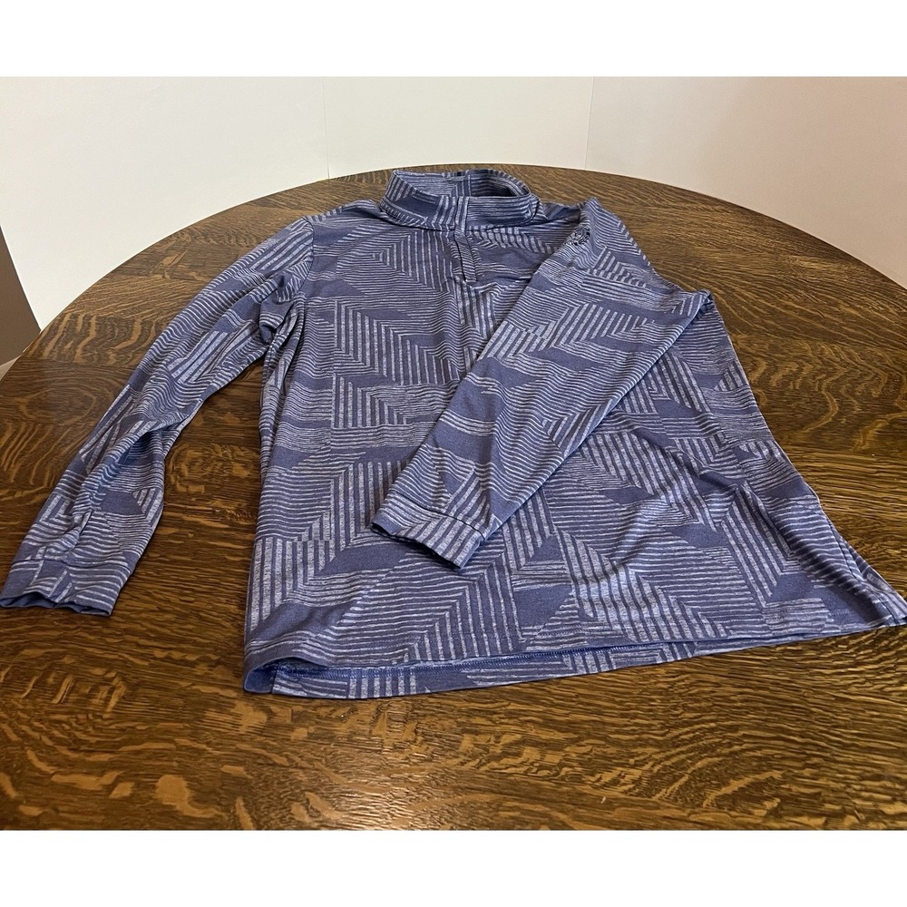 Under Armour Golf Pullover Men 2XL Blue Pattern 1/4 Zip Hidden Valley Golf Club